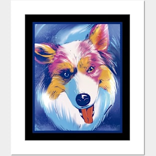 Australian Shepherd Dog Retro Vintage Posters and Art